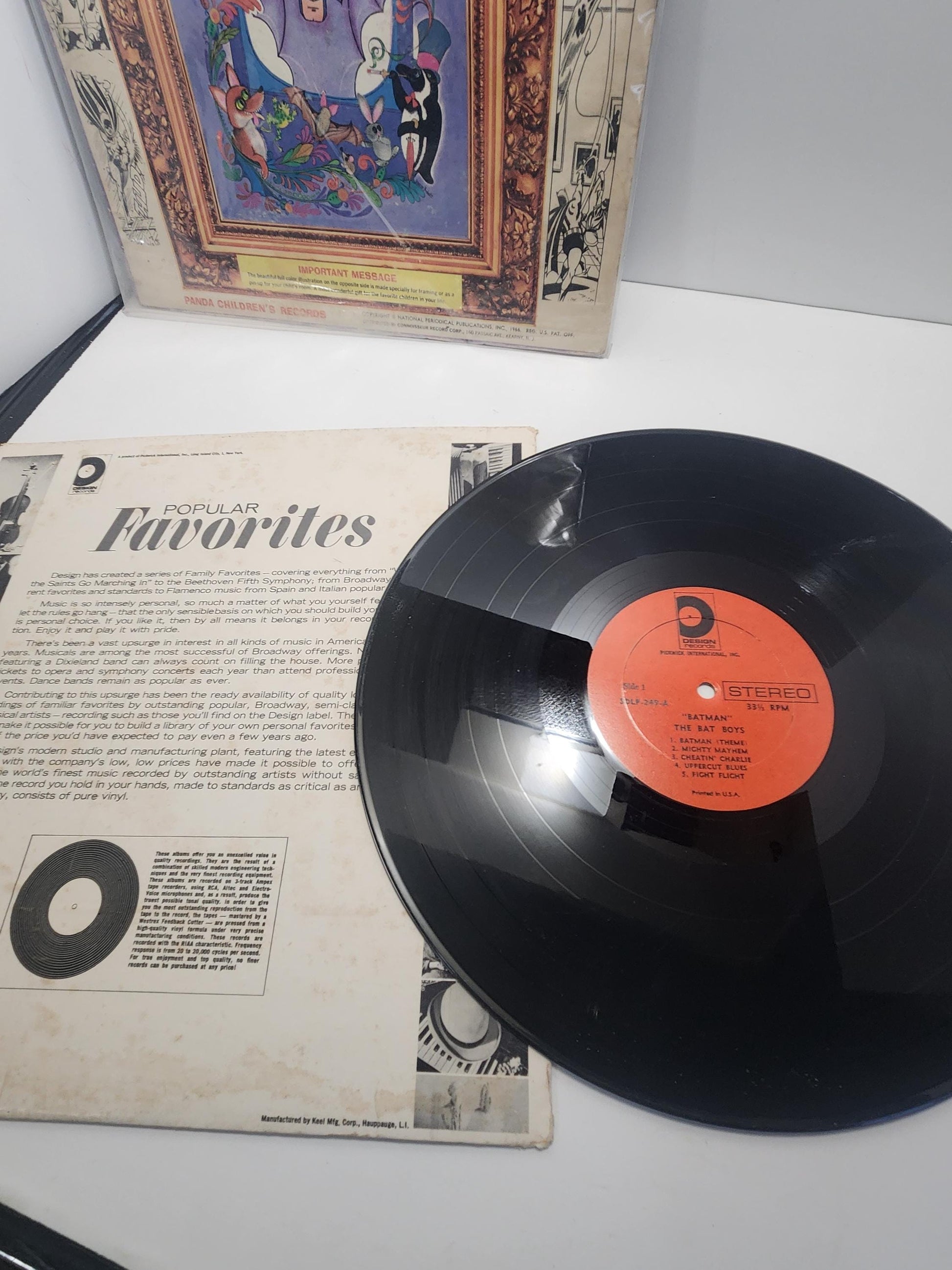 1960's Superhero Vinyl LP Record Movie Soundtrack Themes Batman & Superman - Superheros - Soundtracks - Vinyl - Vinyl Records - Batman