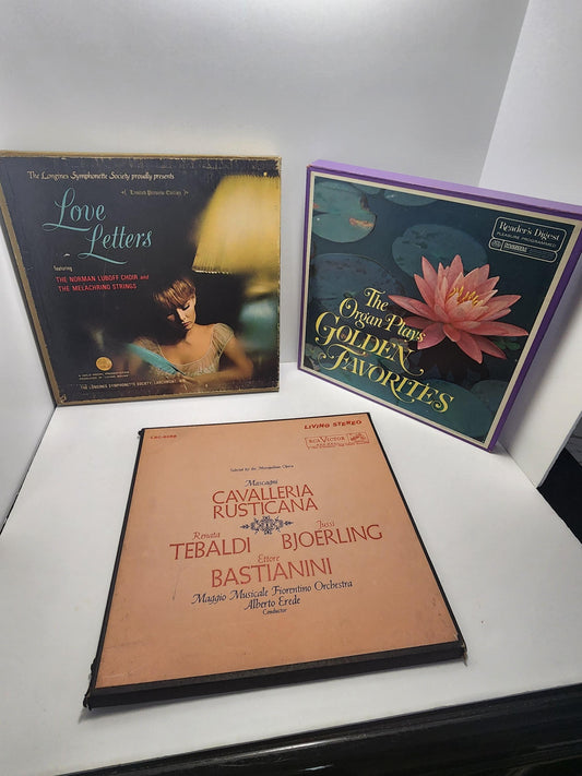 Vinyl LP 1970's Boxed Album Record SETS - Love Letters By Norman Luboff Choir - The Organ Plays - Cavallera Rusticana - Records - Vinyl