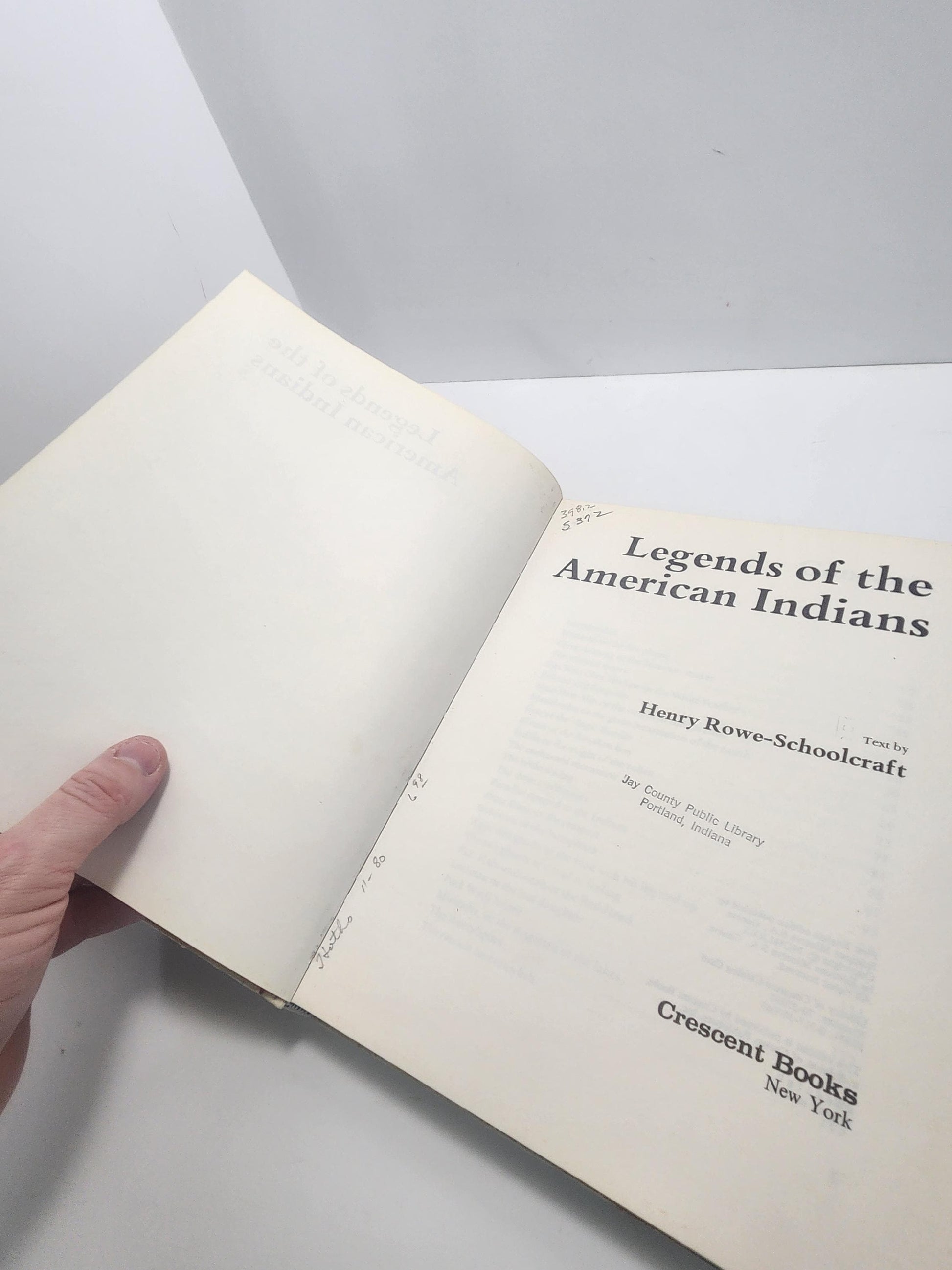 Vintage Legends of the American Indians by Henry Rowe Schoolcraft Book - Vintage Books - Americans - Indians - American Indians - Indian Boo