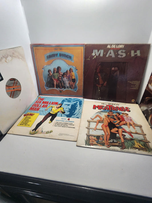 Vinyl LP Records Movie Titles 1960's 1970's - Movies - Vinyl Records - Brady Bunch - Mash - Bad Boys - Six Million Dollar Man - Bill Murray