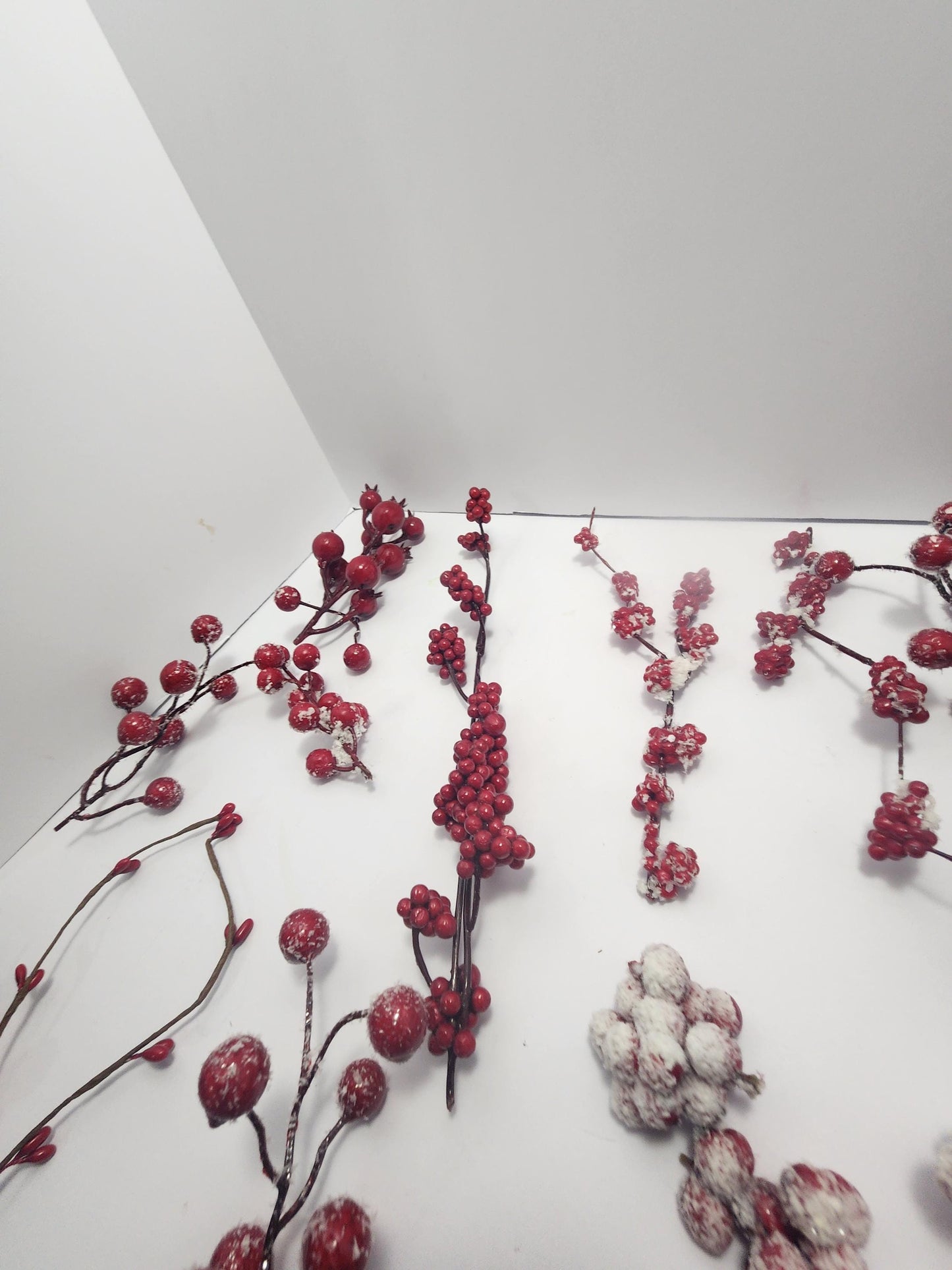 White & Red Berry Garland Decorations LOT - Garland - Berries - Berry Garland - Decorations - Decor - Christmss Decor - Winter Decorations