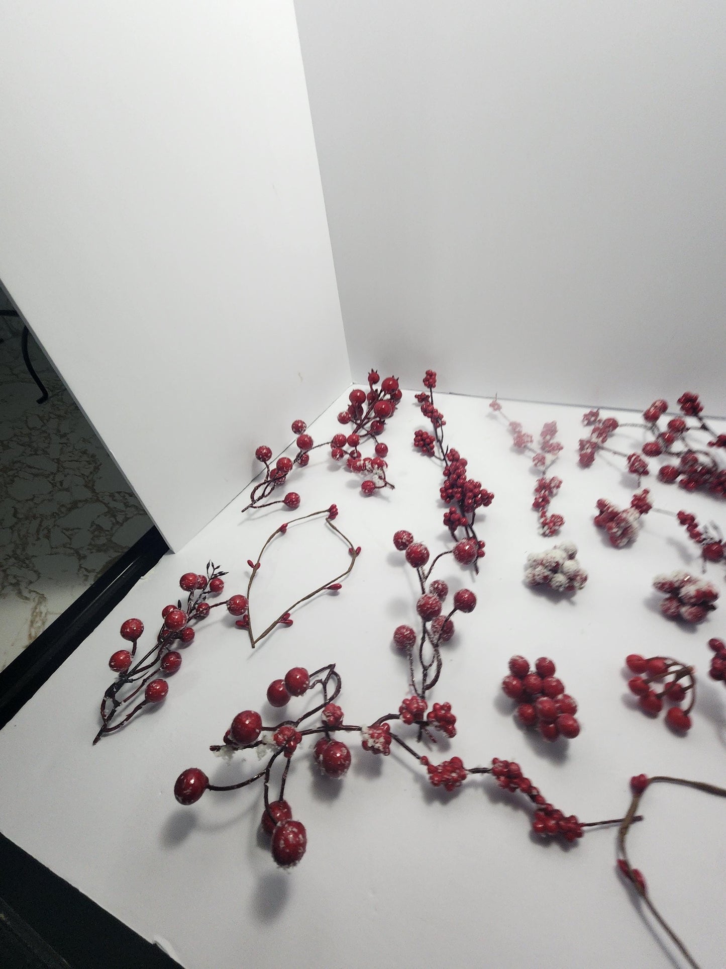 White & Red Berry Garland Decorations LOT - Garland - Berries - Berry Garland - Decorations - Decor - Christmss Decor - Winter Decorations