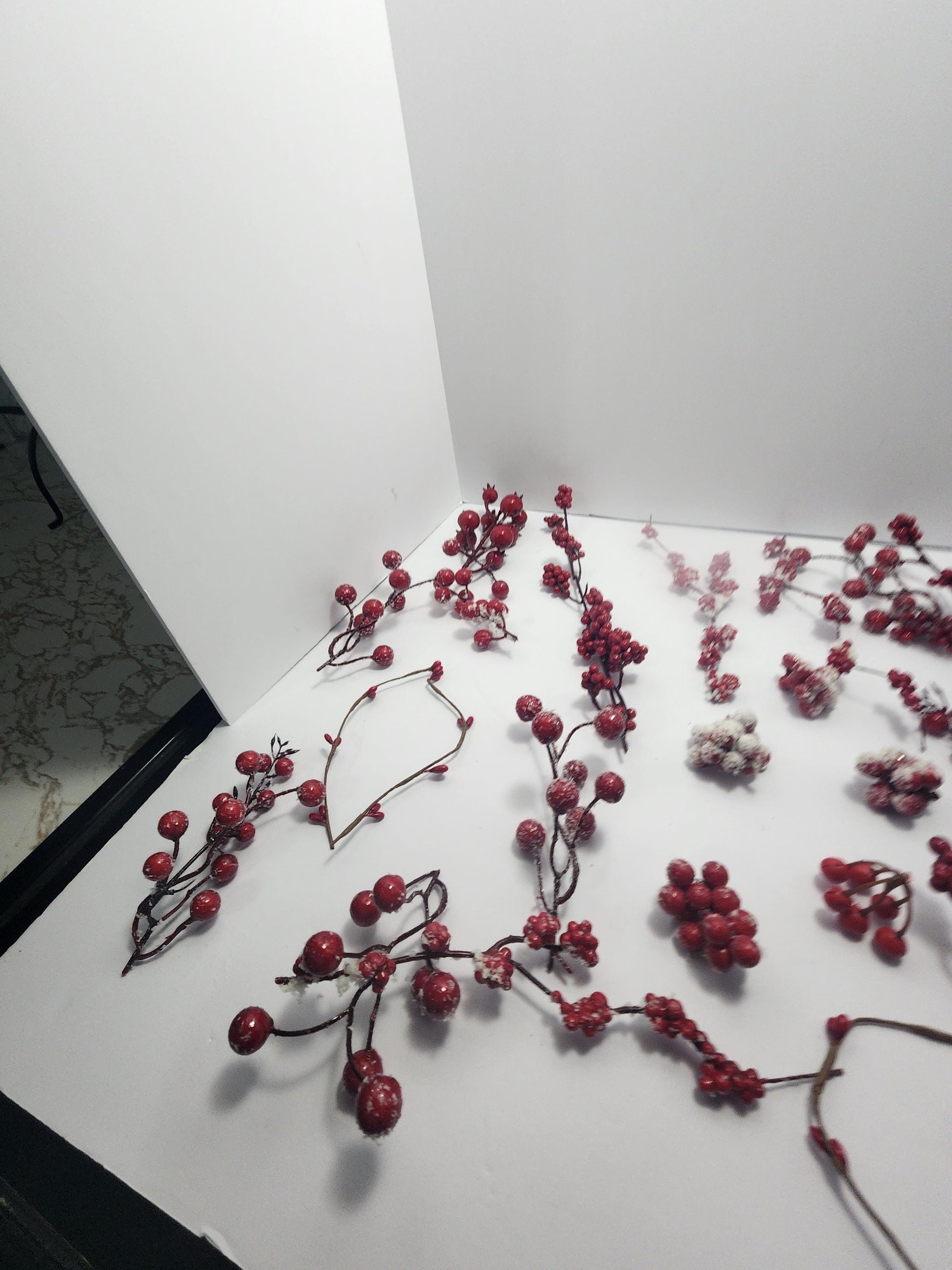 White & Red Berry Garland Decorations LOT - Garland - Berries - Berry Garland - Decorations - Decor - Christmss Decor - Winter Decorations