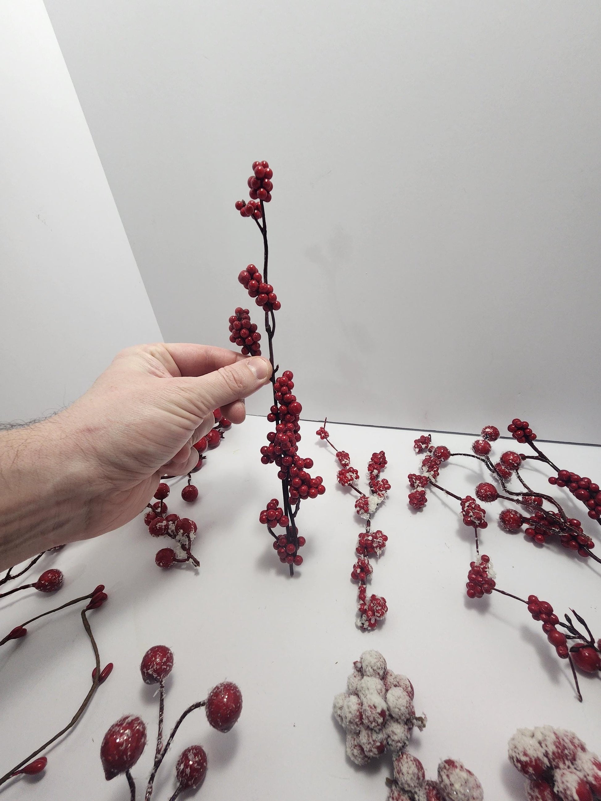 White & Red Berry Garland Decorations LOT - Garland - Berries - Berry Garland - Decorations - Decor - Christmss Decor - Winter Decorations