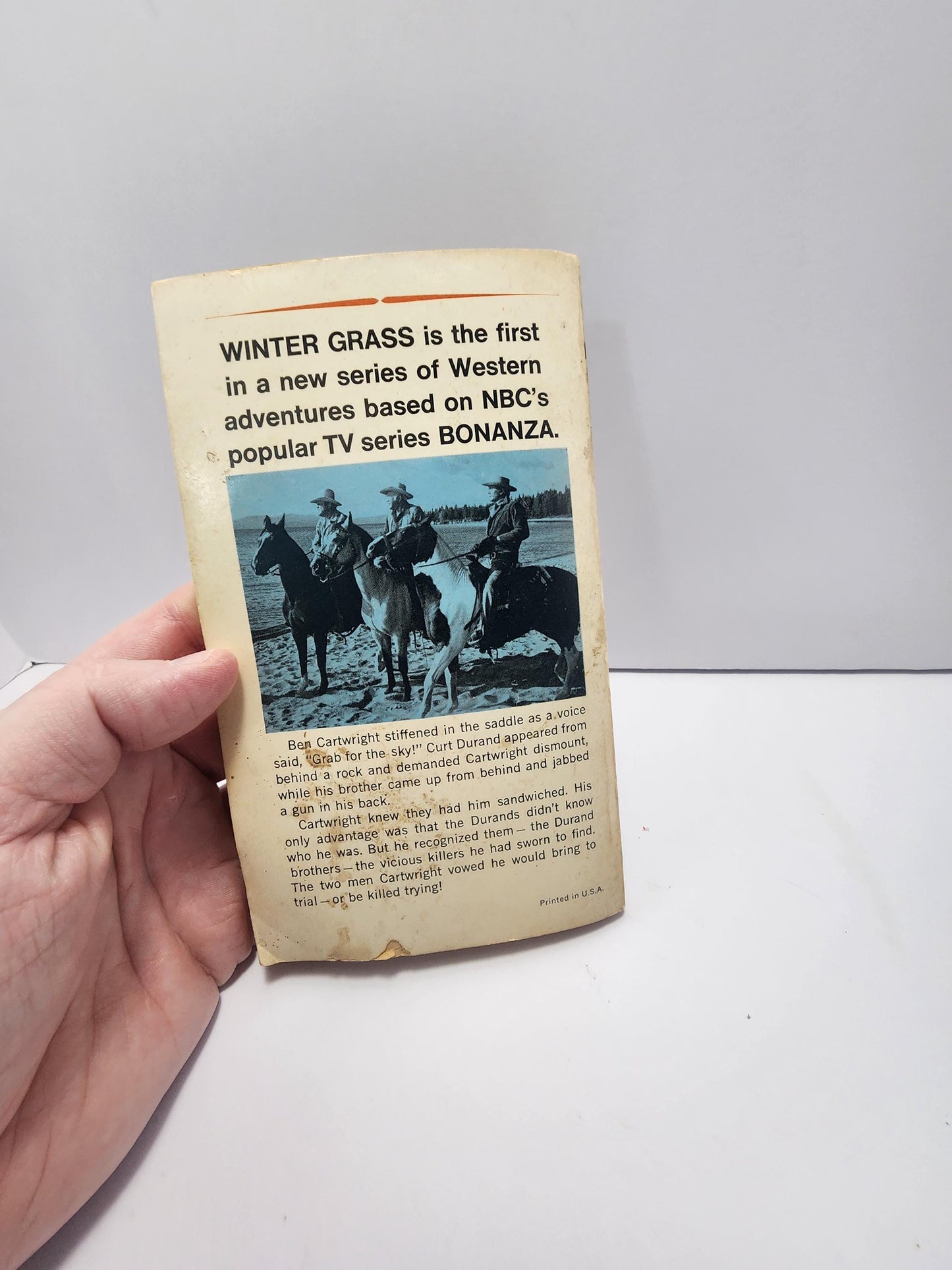 1968 Bonanza #1 WinterGrass by Dean Owen - Westerns - Western Books - Wintergrass - Dean Owen - Bonanza - Bonanza Books - 1960's