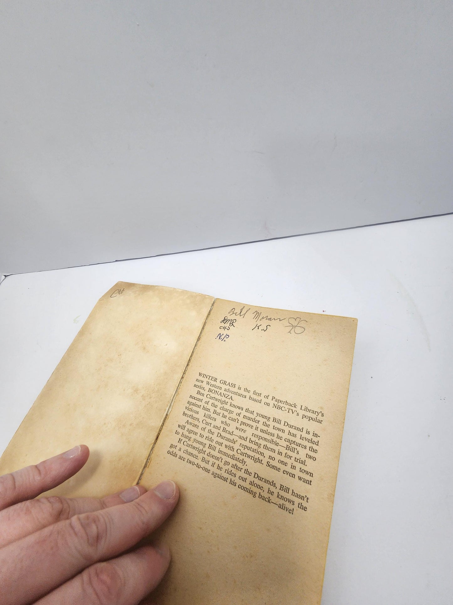 1968 Bonanza #1 WinterGrass by Dean Owen - Westerns - Western Books - Wintergrass - Dean Owen - Bonanza - Bonanza Books - 1960's