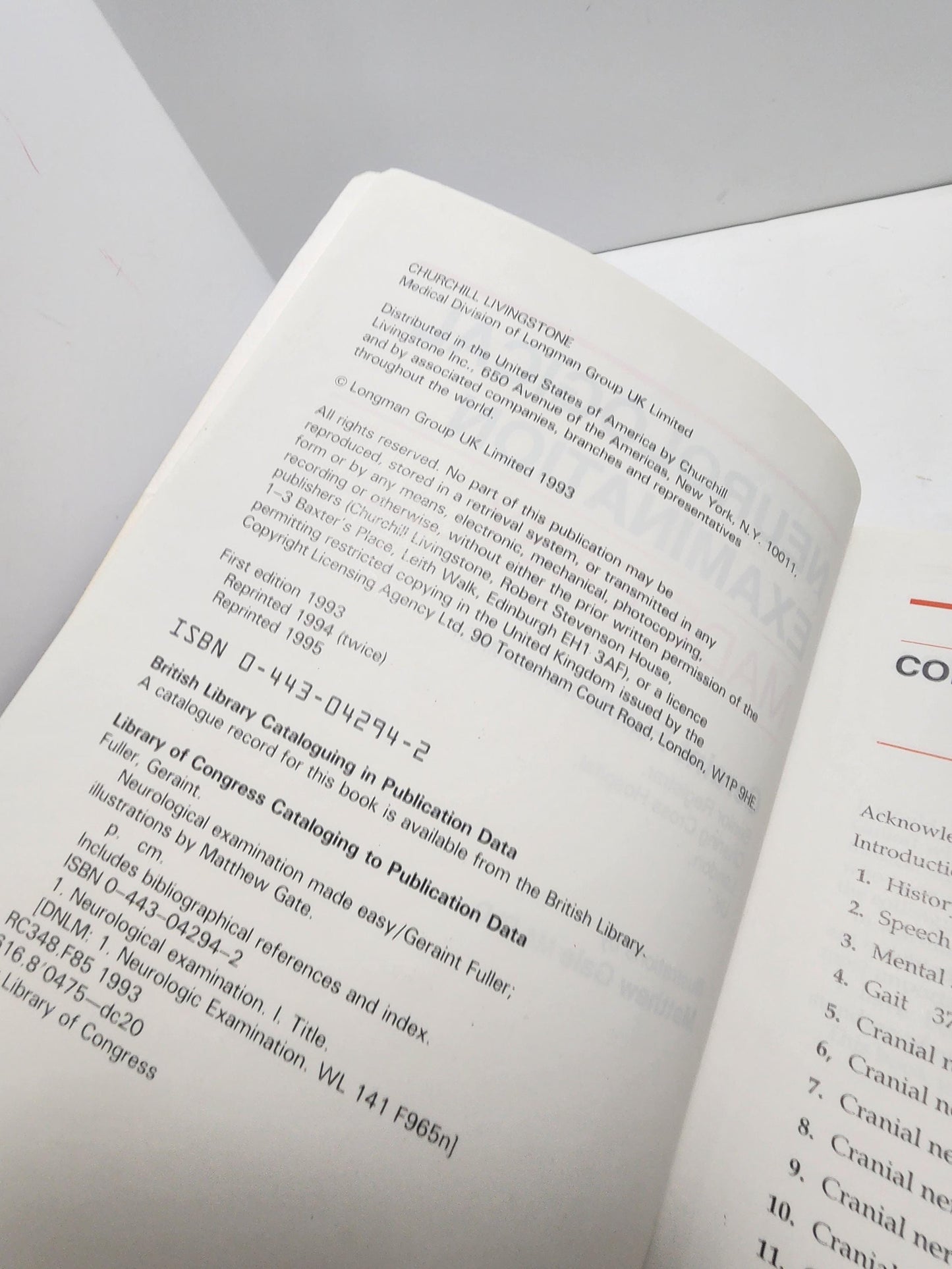 1995 Neurological Examination Made Easy by Geraint Fuller Book - 1990's - Vintage Books - Schooling - Educational Books - Neurological