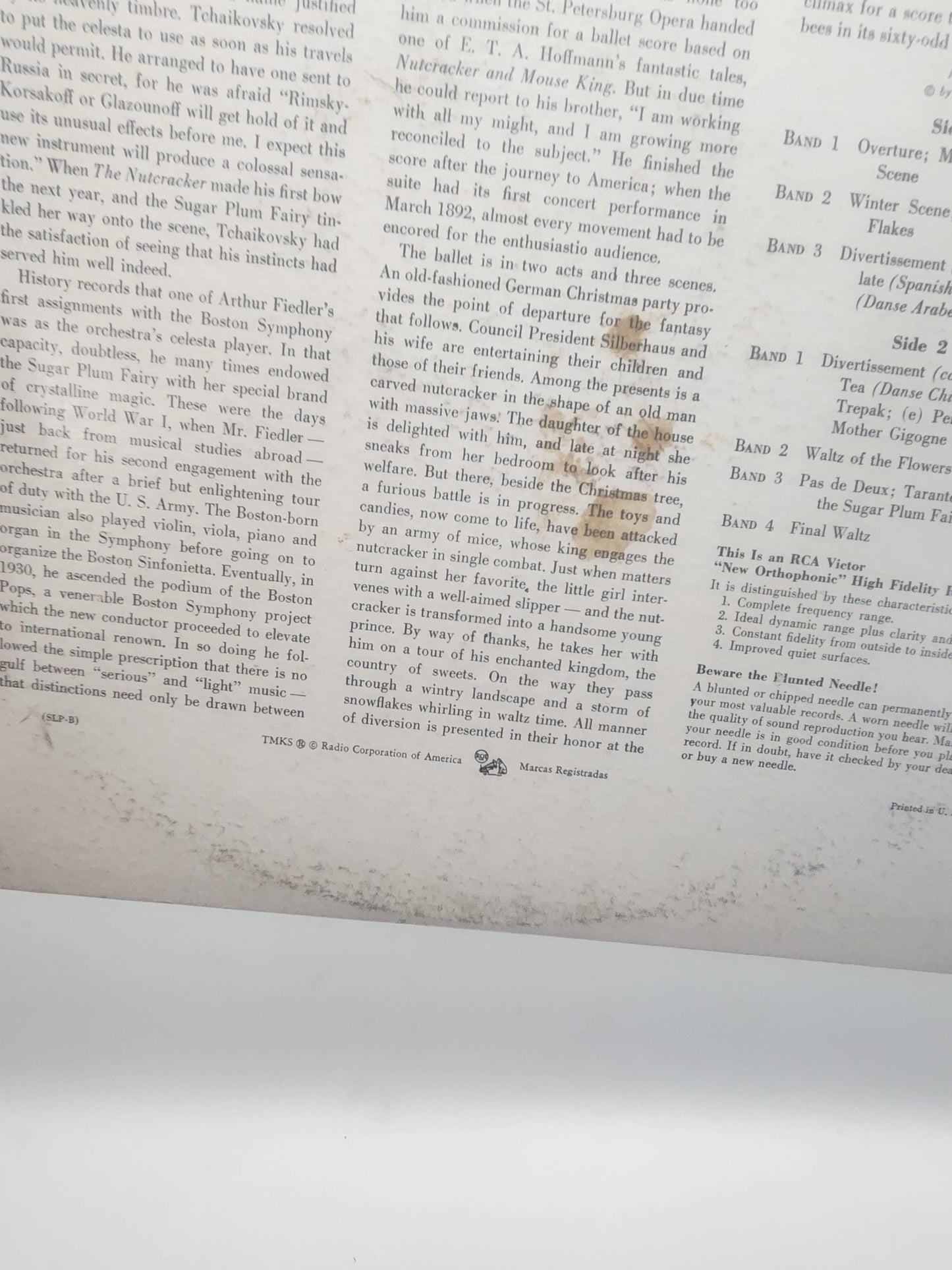 Tchaikoysky The Nutcracker Vintage 1980's Vinyl LP Record - Records - Vintage Records - The Nutcracker - Tchaikoysky - Orginal Records