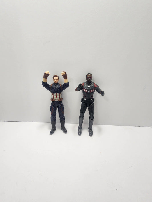 Dc Comics Actions Figures LOT Of 2 Captain America & Falcon - Falcon - Captain America - Captain America Toys - Action Figures - Marvel