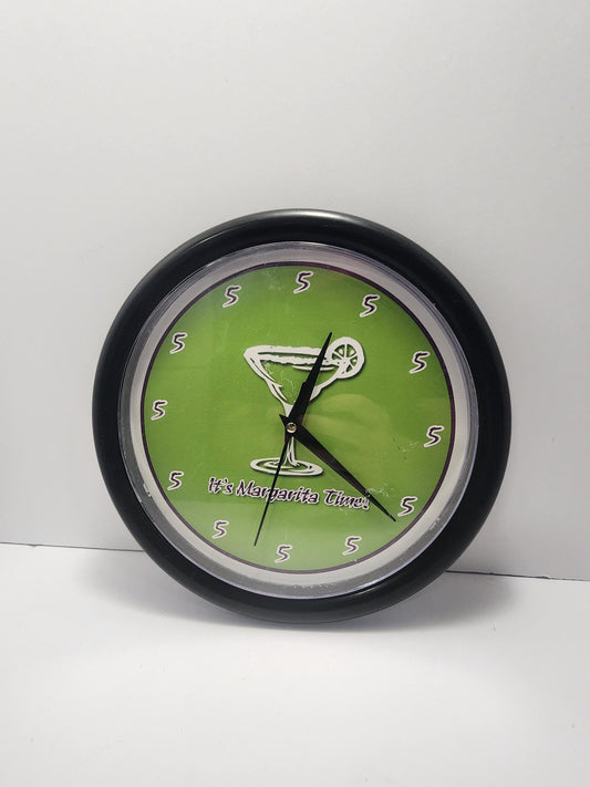 It's Margarita Time Wall Clock - Clocks - Wall Clocks - Drinks - Bar - Bar Decorations - Man Cave - Margaritas - Tequila