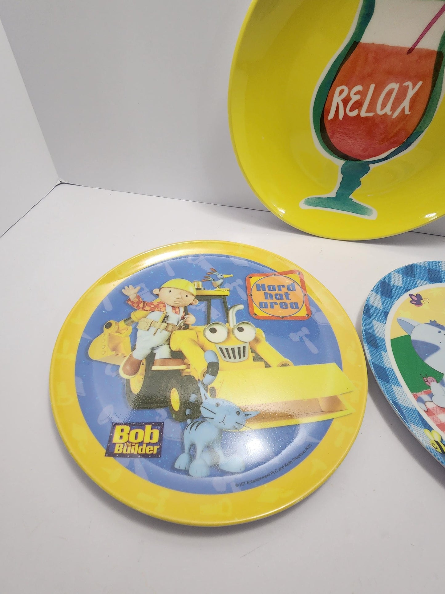 Plastic Old Style Children's Plates - Blue's Clues - Bob The Builder - Drinks - Cocktails - Relax - Plates - Bob The Builder Plate - Plates