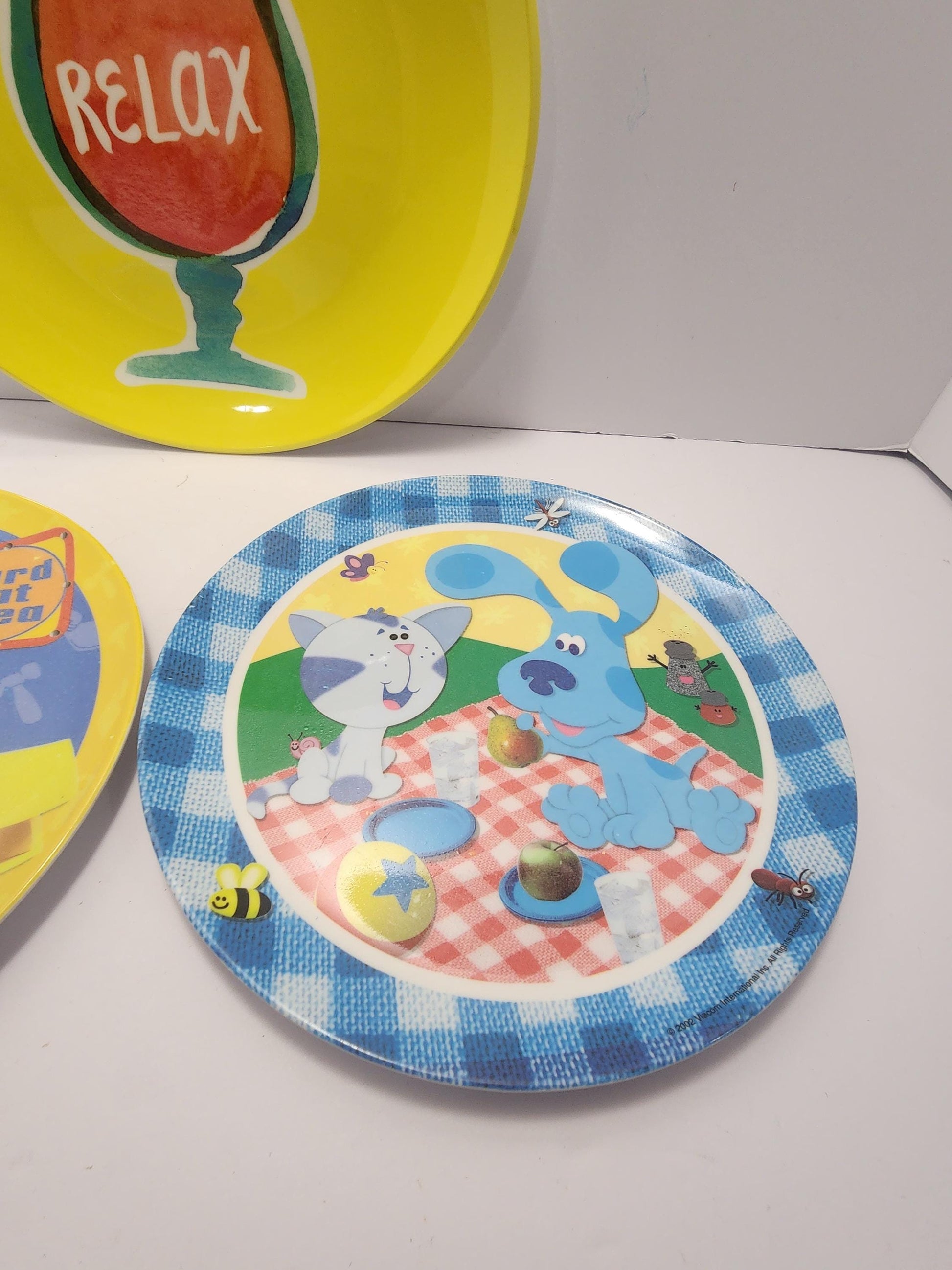 Plastic Old Style Children's Plates - Blue's Clues - Bob The Builder - Drinks - Cocktails - Relax - Plates - Bob The Builder Plate - Plates