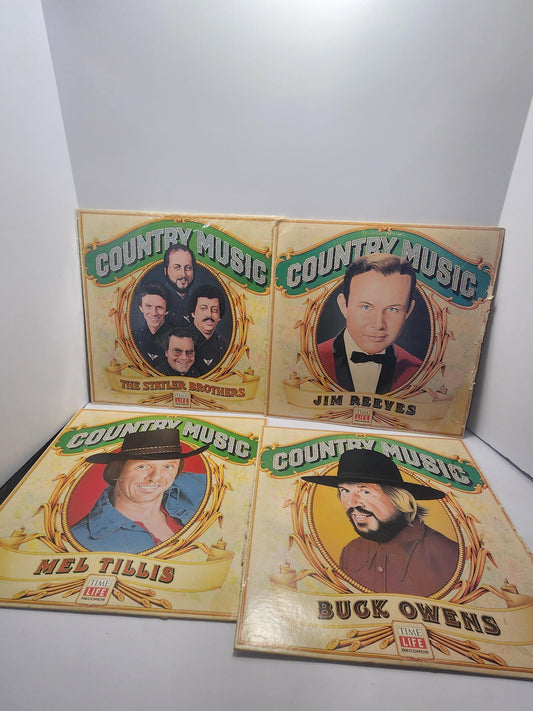 Country Music Vintage 1980's Vinyl LP Records LOT Of 4 - Country Music - Country Records - Vinyl LP Records - 1980's - Vintage Records