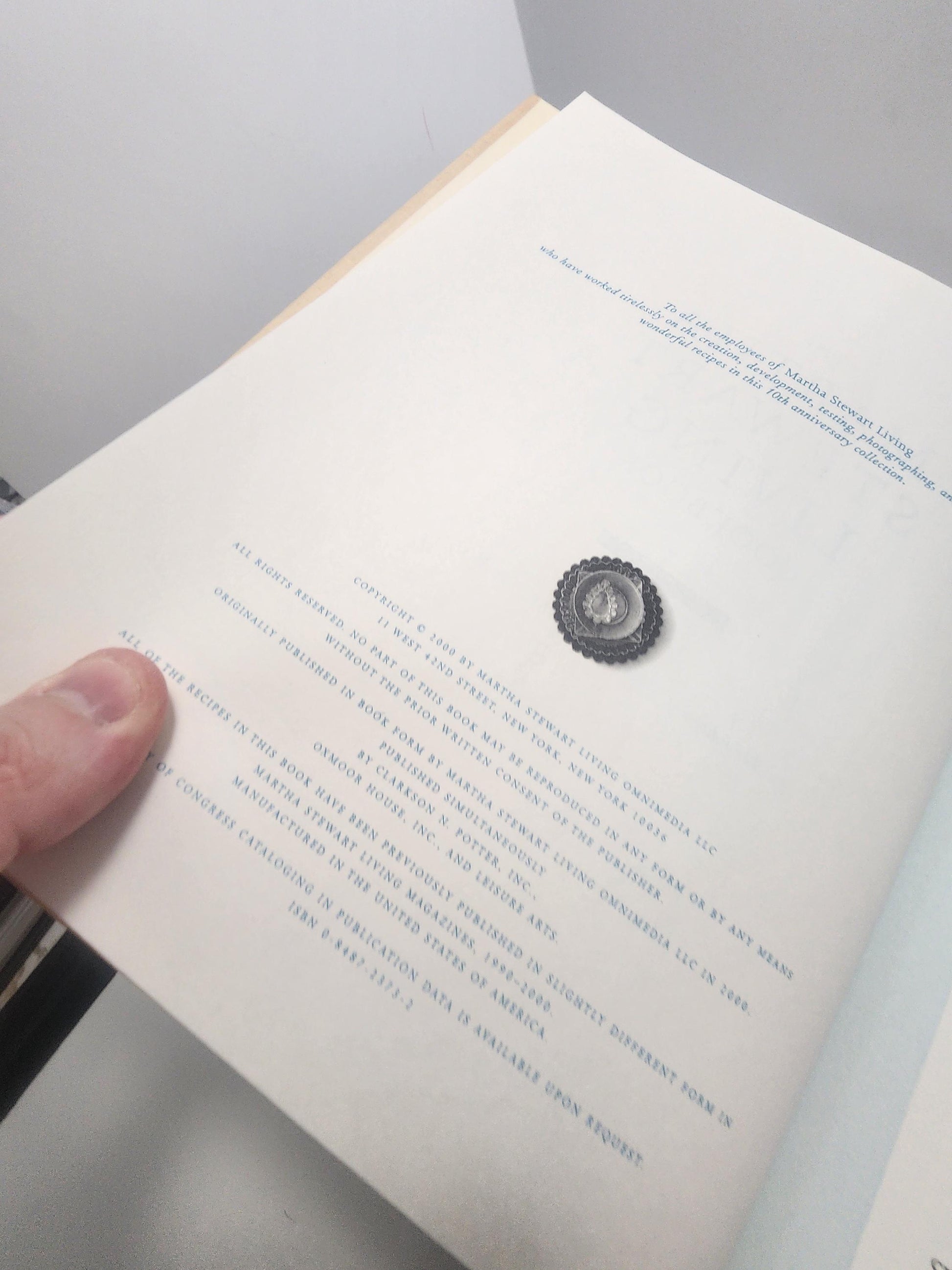 The Martha Stewart Living Cookbook From 2001 - 2000's - Vintage Cookbook - Cookbook - Martha Stewart - Martha Stewart Gifts - Cook Books