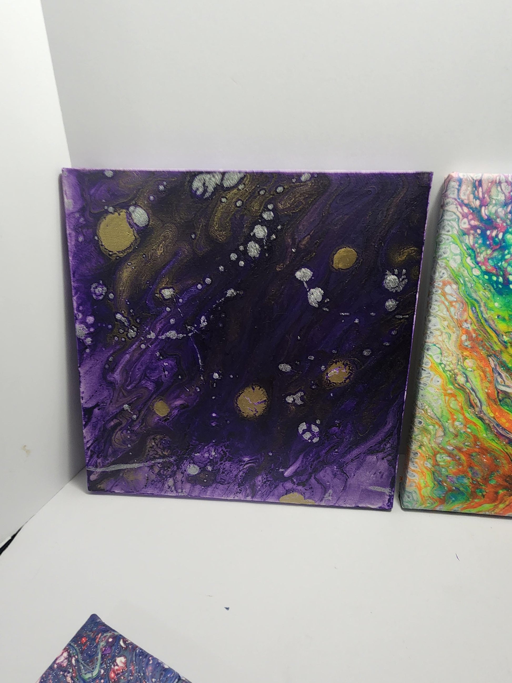 Acrylic Abstract Pour Homemade Painting Canvas - Pour Paintings - Homemade - Paintings - Wall Decorations - Abstract Painting - Paints