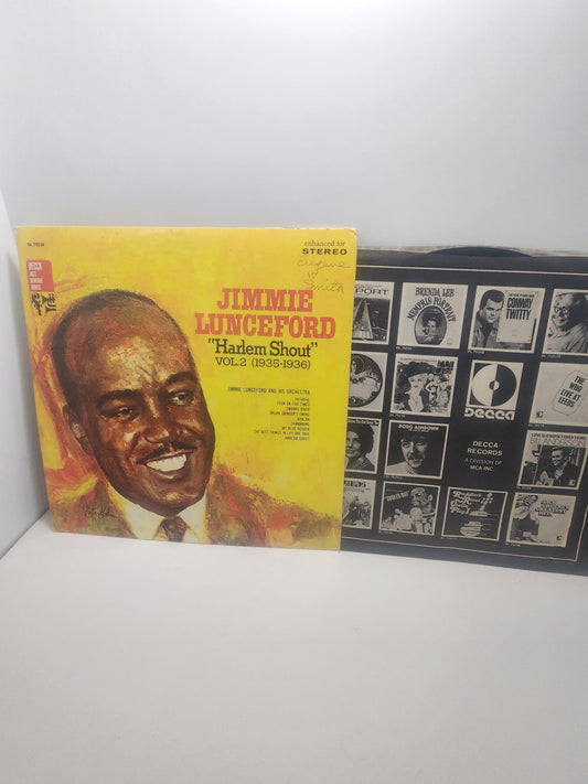 Jimmie Lunceford Vintage 1960's Vinyl LP Record - Records - Vinyl - Vinyl Records - Jimmie Lunceford - Harlem Shout