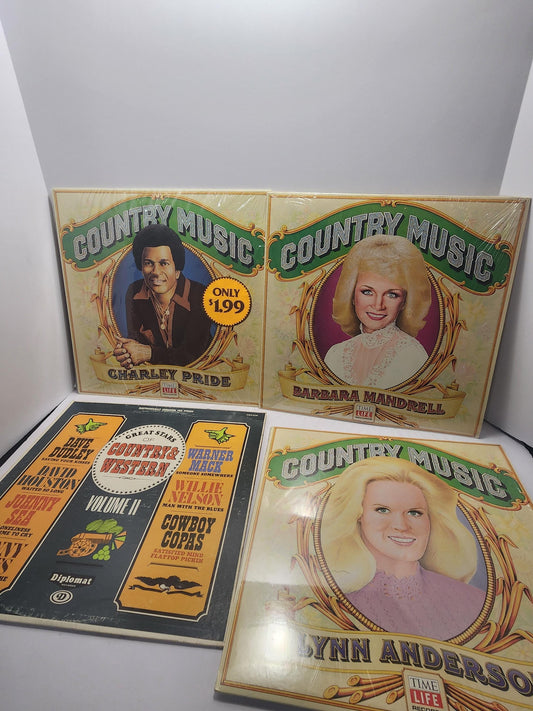 Vinyl LP Records Vintage 1980's Country Music Hits LOT Of 4 - Music - Vinyl - Country Music - Vinyl Records - 1980's - Music Hits