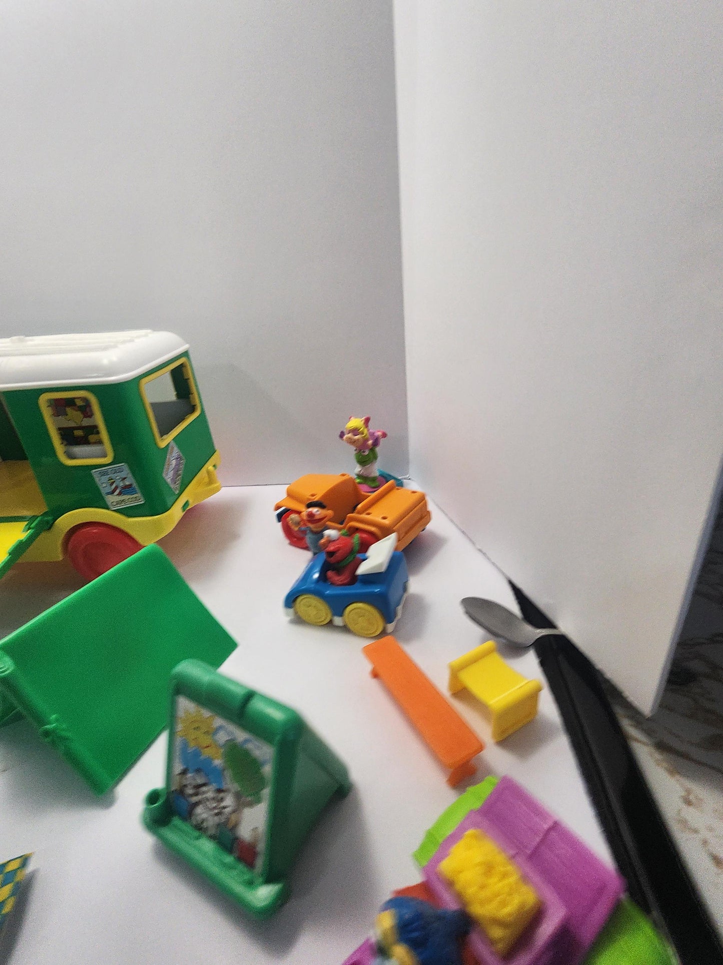 Vintage 1970's Sesame Street RV Camper Van With Toys - The Muppets Toys - Kermit - Big Bird - Miss Piggy - Sesame Street Toys - The Muppets