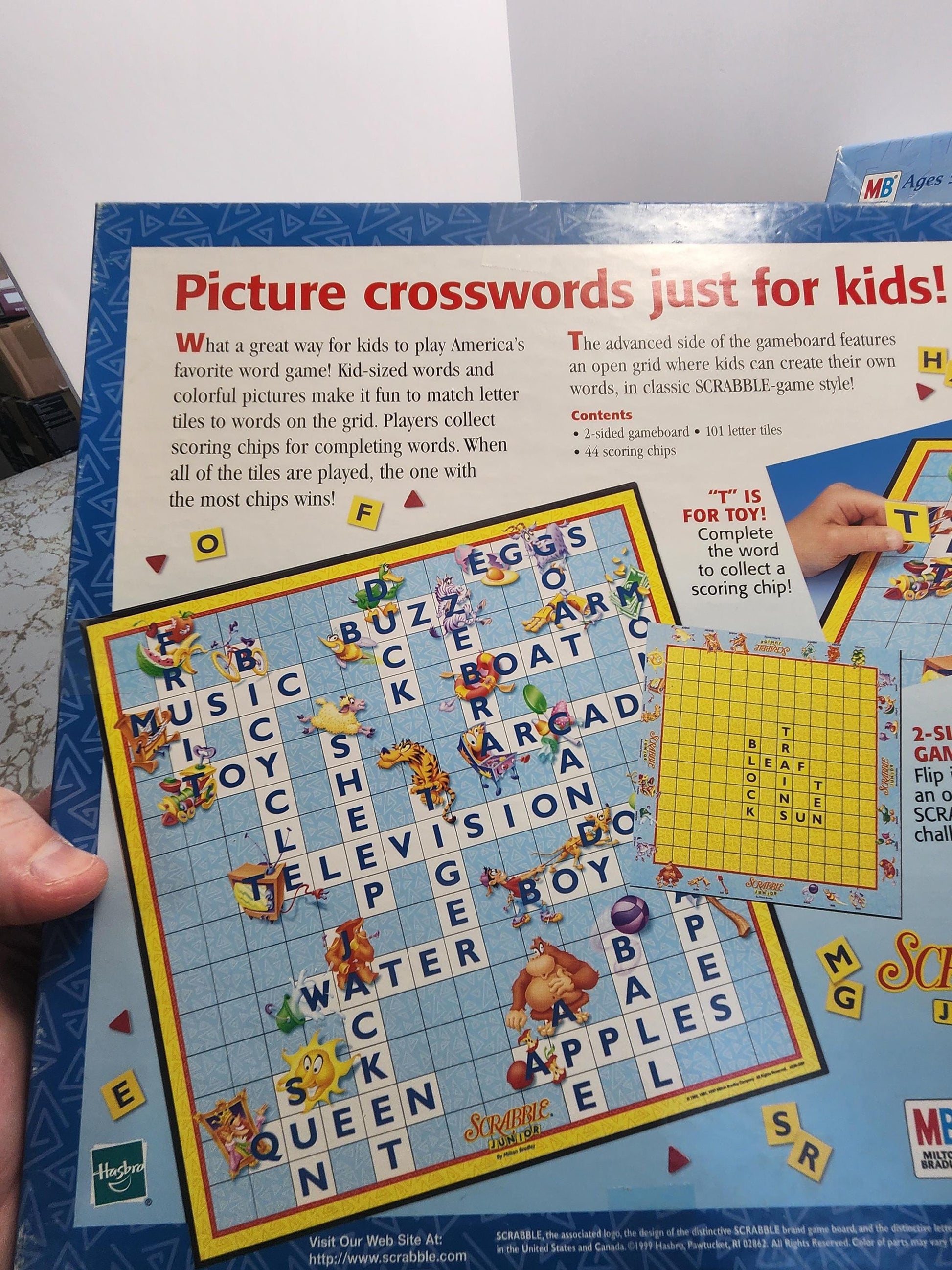 Vintage Scrabble Junior 1999 Milton Bradley Edition - Scrabble - Scrabble Junior - Board Games - Vintage Games - 1990's - Kids Games - Games