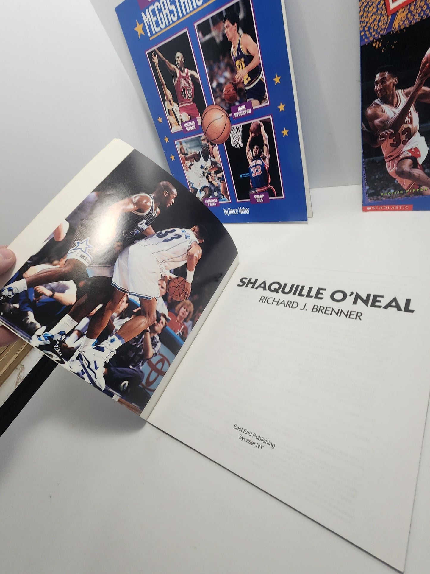 1990's Vintage NBA Superstar Books - NBA - Basketball - Chicago Bulls - Shaquille O'Neil - 1990's - nba Books - Basketball Books