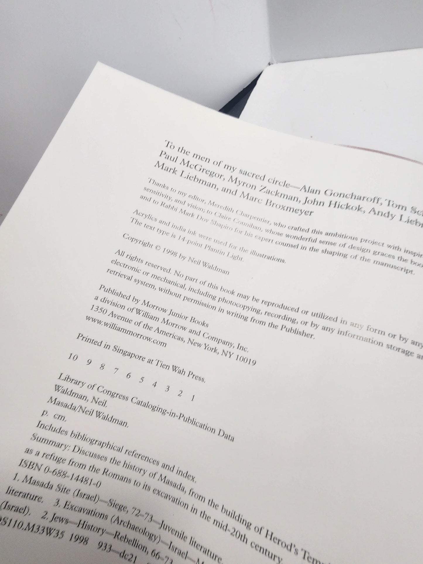 Masada 1998 By Neil Waldman Hardcover 1st Edition Vintage Book - Masada - Masada Books - 1st Edition Books - 1990's - Vintage Books
