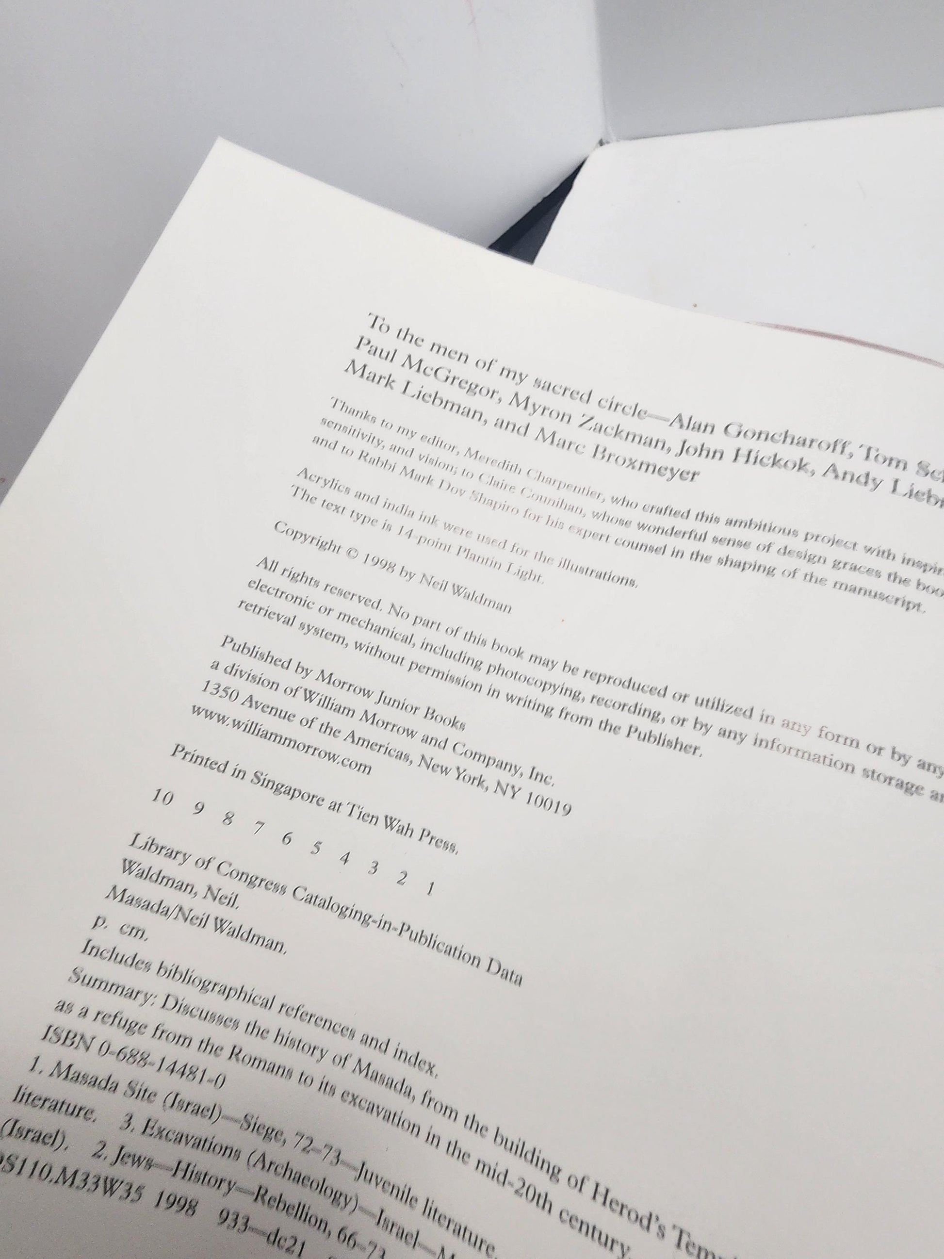 Masada 1998 By Neil Waldman Hardcover 1st Edition Vintage Book - Masada - Masada Books - 1st Edition Books - 1990's - Vintage Books