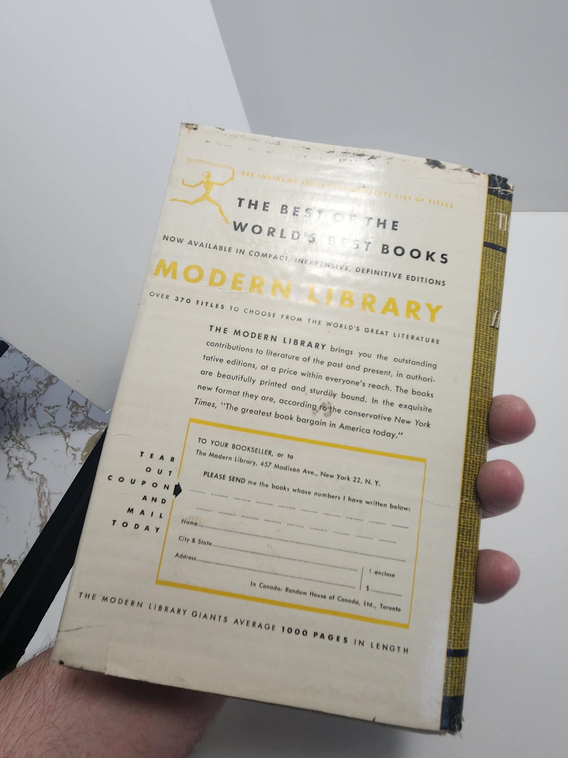 Look Homeward Angel 1957 Thomas Wolfe Hardcover Edition - 1950's - Look Homeward Angel - Thomas Wolfe - Modern Library - Vintage Books