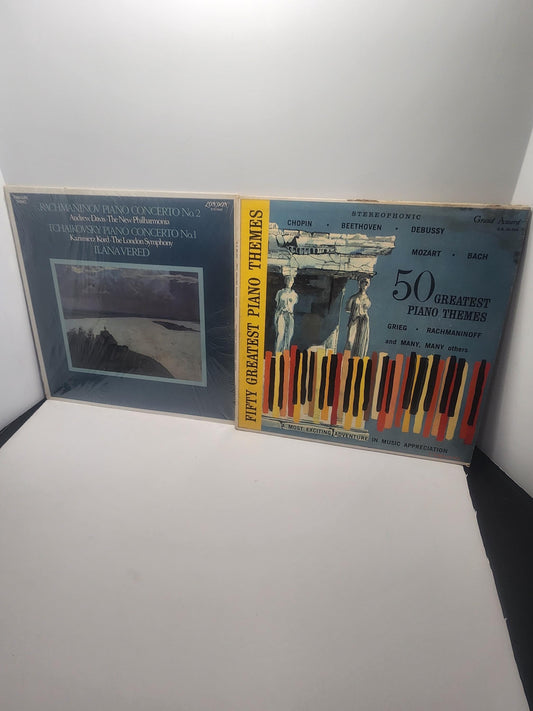 Vinyl Records Vintage LOT Of 2 Piano Themes and Music - 1970's - Piano - Piano Music - Piano Records - Vinyl Records - Vinyl LP Records