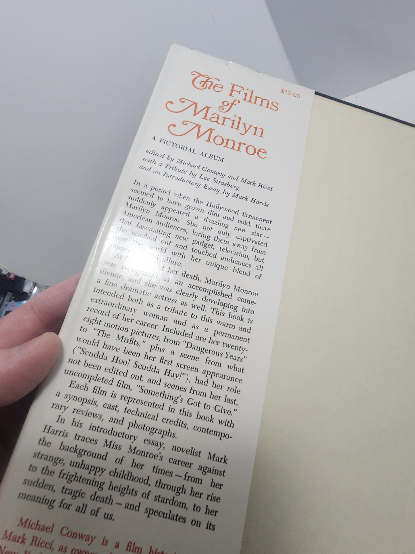 The Films Of Marilyn Monroe Book By Micheal Conway - Marily Monroe - Books - Vintage Books - Famous People - Marilyn Monroe Books