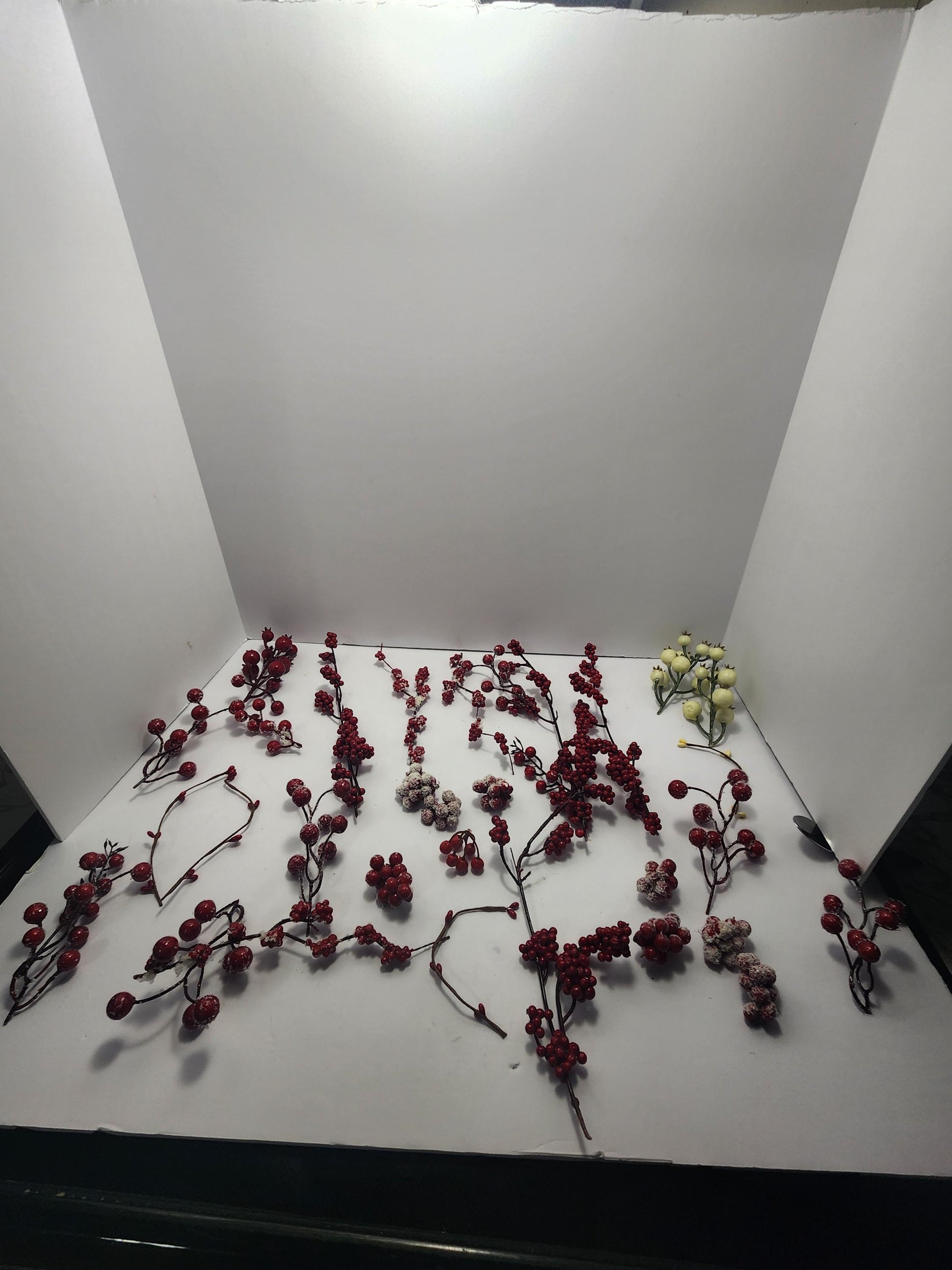 White & Red Berry Garland Decorations LOT - Garland - Berries - Berry Garland - Decorations - Decor - Christmss Decor - Winter Decorations