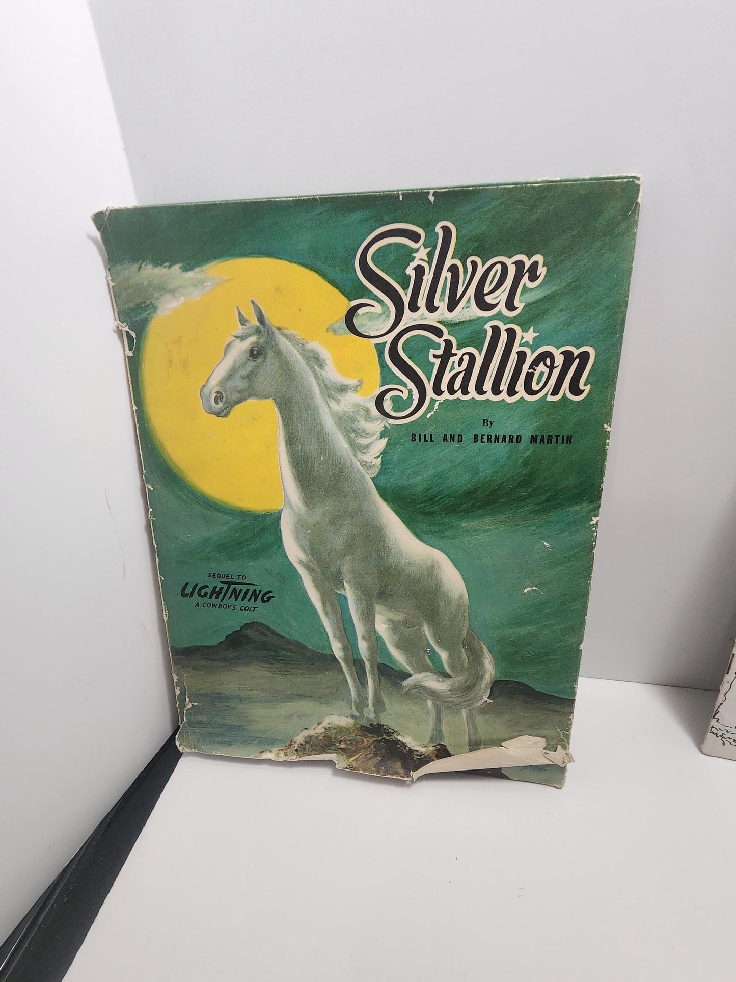 1949 1st Edition Hardcover Book Silver Stallion By Bill and Bernard Martin - Silver Stallion - 1940's - Antiques - Vintage Books - Martin