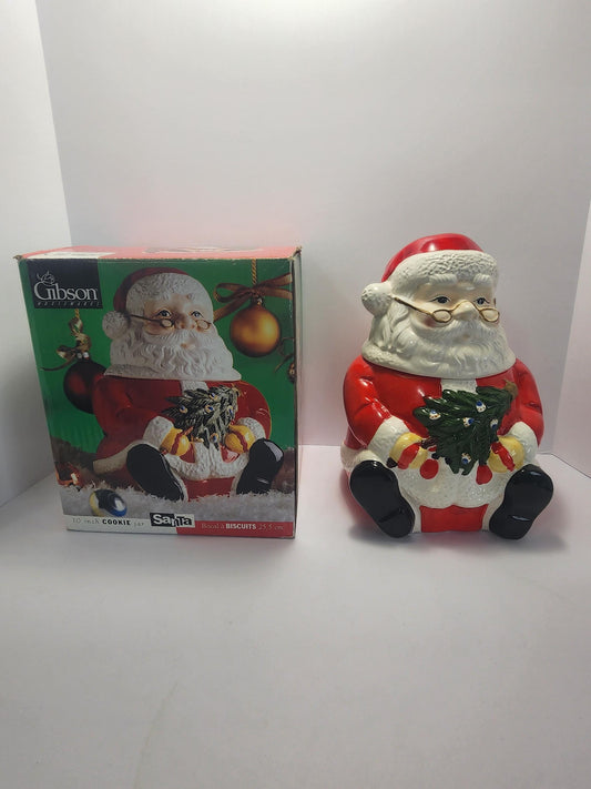 1997 Gibson Vintage Santa Claus Christmas Cookie Jar - Cookies - Cookie Jar - Gibson - Santa - Christmas - Jars - Santa Cookie Jar