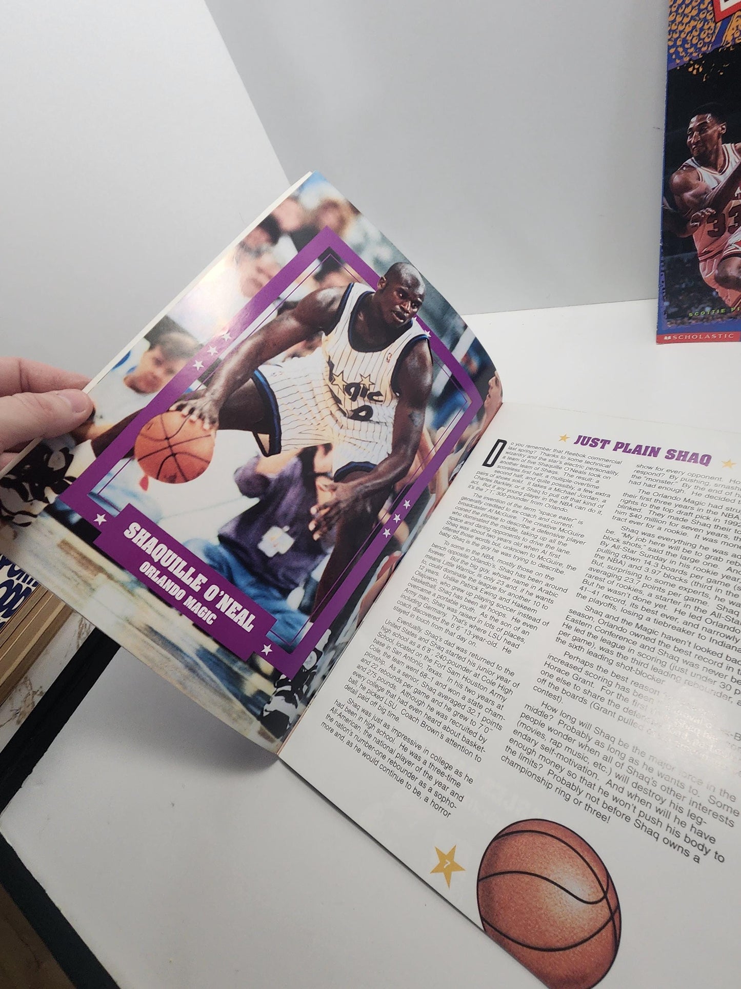 1990's Vintage NBA Superstar Books - NBA - Basketball - Chicago Bulls - Shaquille O'Neil - 1990's - nba Books - Basketball Books