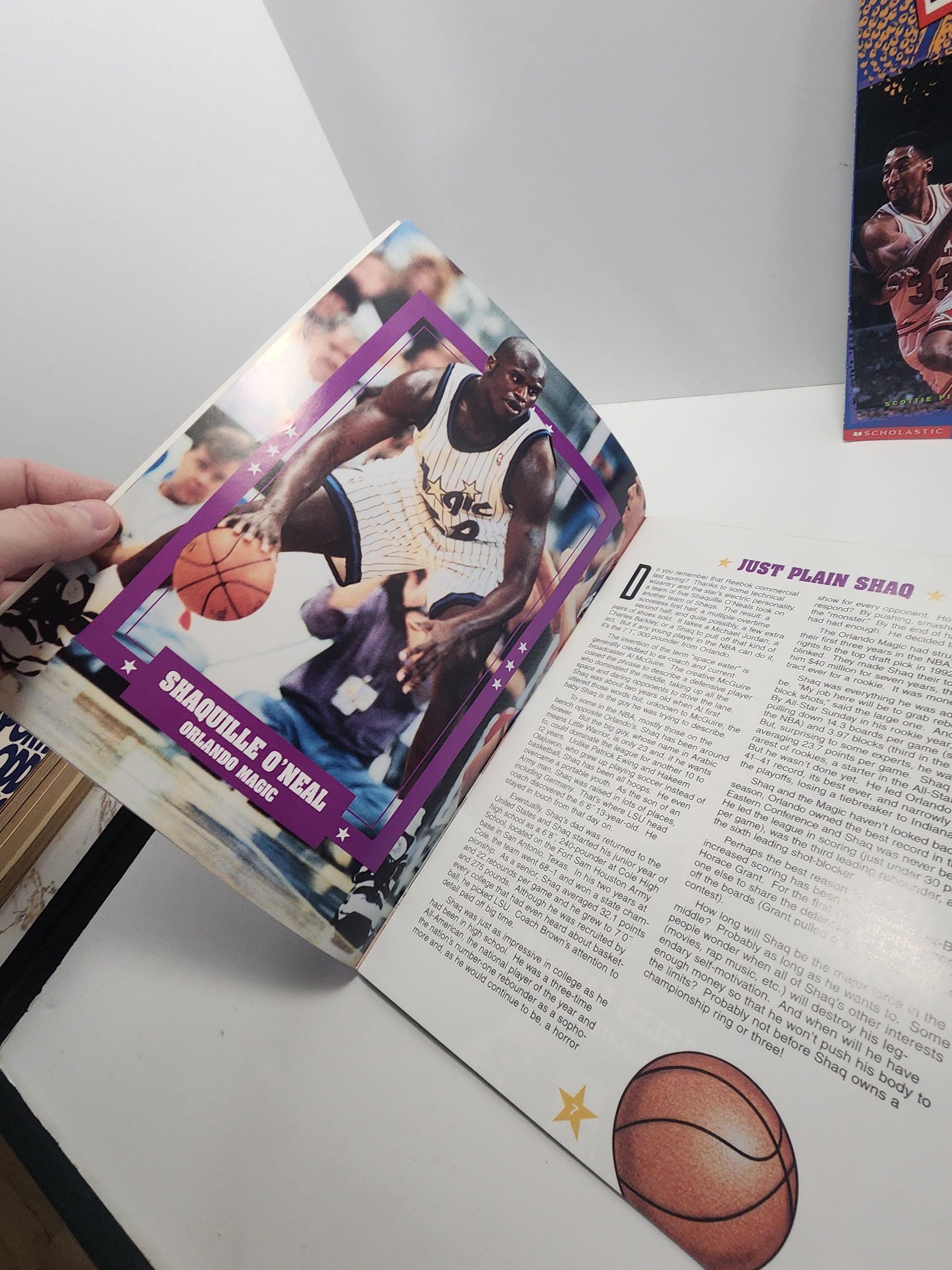 1990's Vintage NBA Superstar Books - NBA - Basketball - Chicago Bulls - Shaquille O'Neil - 1990's - nba Books - Basketball Books