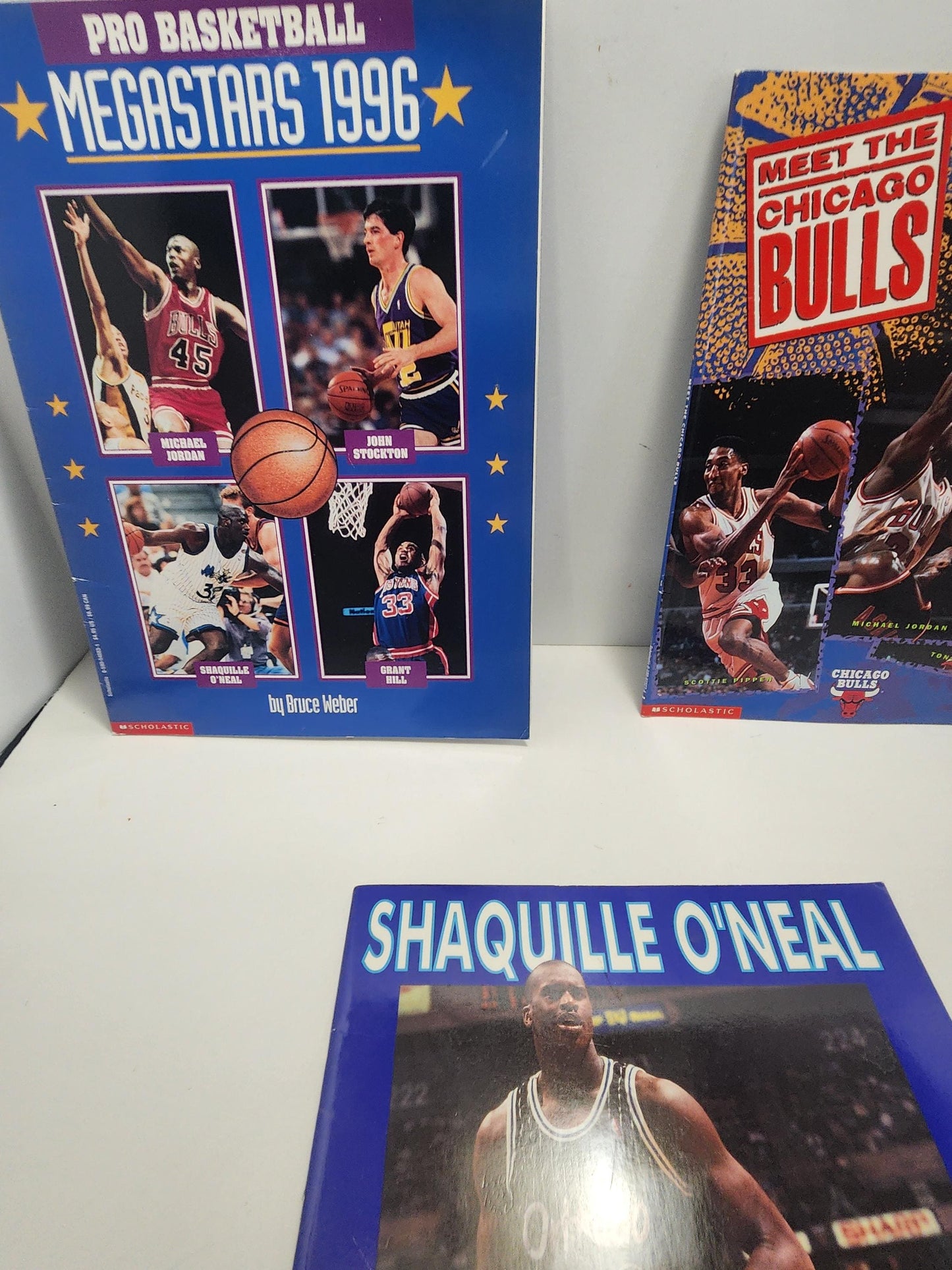 1990's Vintage NBA Superstar Books - NBA - Basketball - Chicago Bulls - Shaquille O'Neil - 1990's - nba Books - Basketball Books