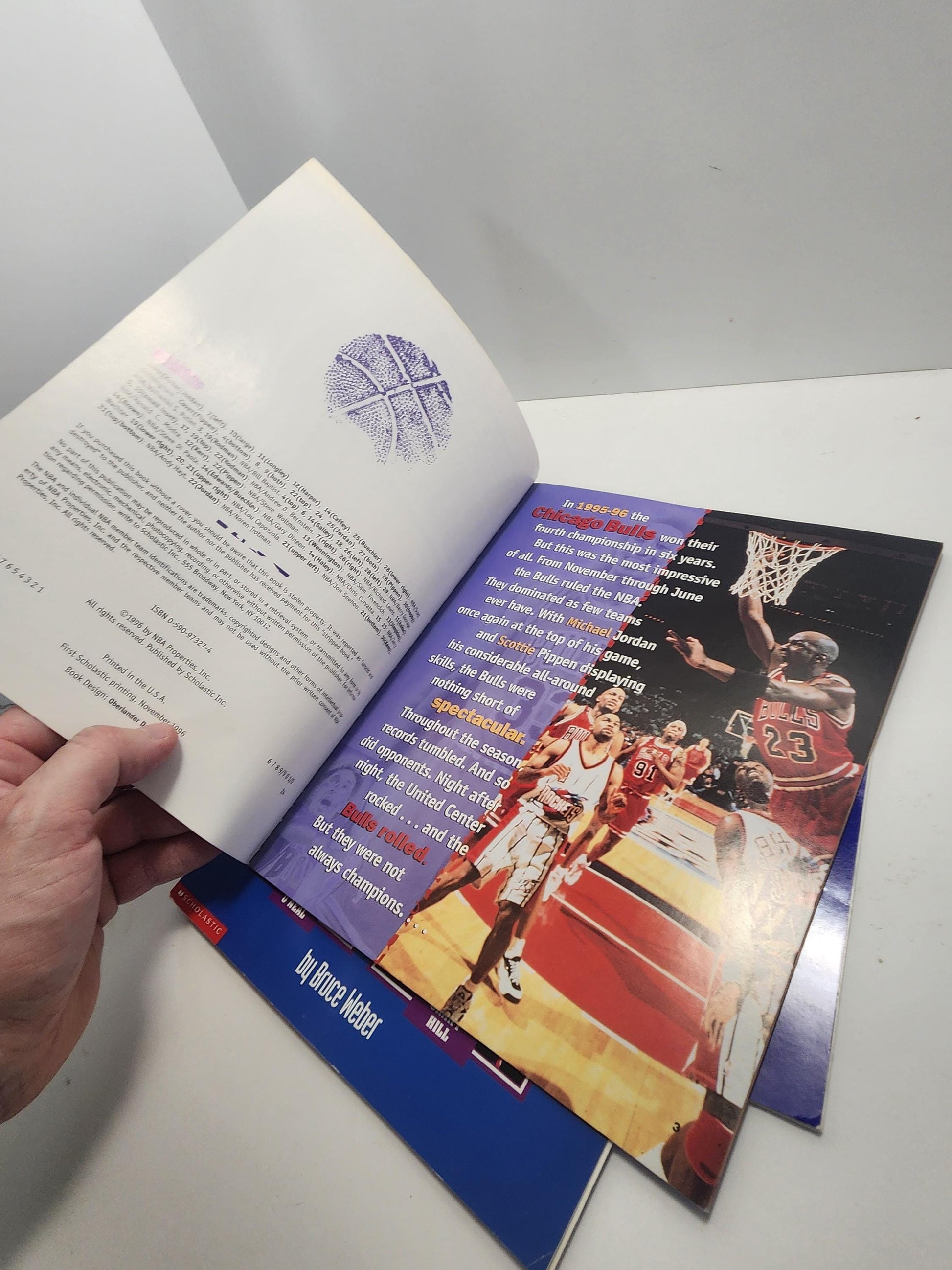 1990's Vintage NBA Superstar Books - NBA - Basketball - Chicago Bulls - Shaquille O'Neil - 1990's - nba Books - Basketball Books