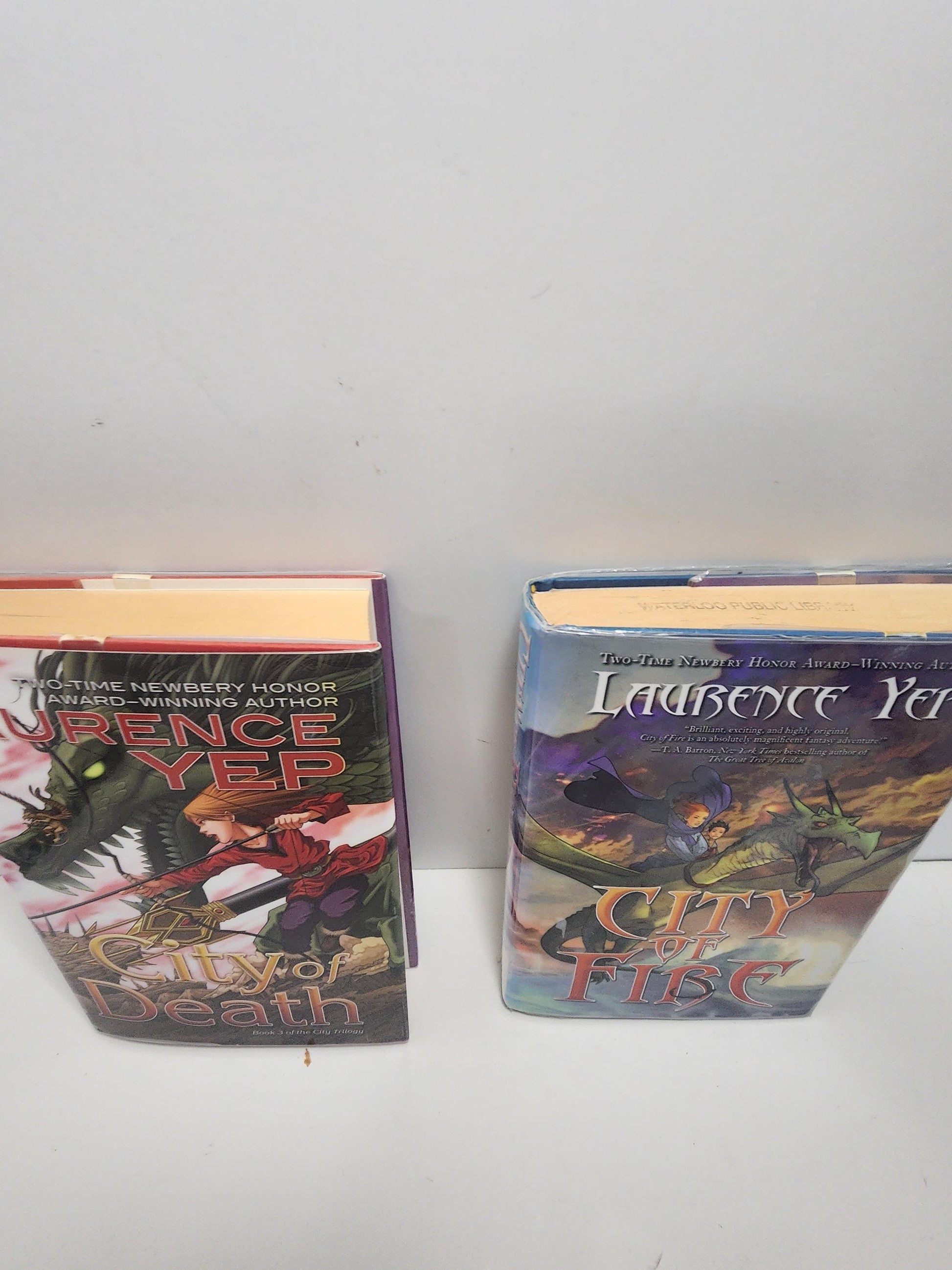 Laurence Yep Book Series LOT Of 2 - Laurenfe Yep - Laurence Yep Books - Book Lot - Book Series - City Of Fire - City Of Death - Fantasy Book