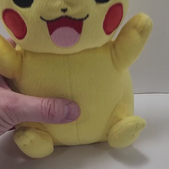 Tomy Interactive Pokemon Pikachu Hard Plush Figure - Pikachu - Pikachu Plush - Plush - Interactive Toys - Stuffed Animals - Pokemon - Tomy