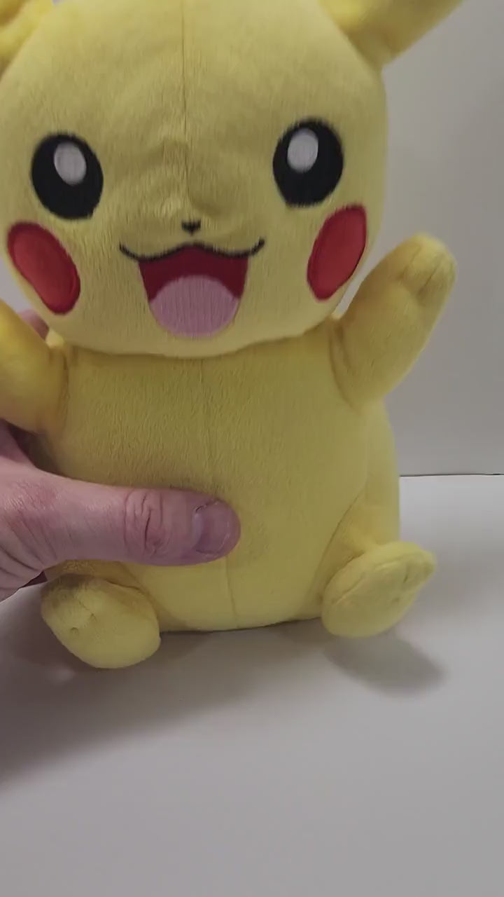 Tomy Interactive Pokemon Pikachu Hard Plush Figure - Pikachu - Pikachu Plush - Plush - Interactive Toys - Stuffed Animals - Pokemon - Tomy